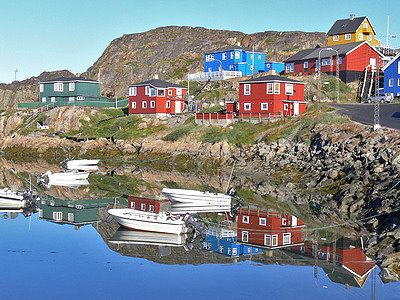 Häuser auf Grönland